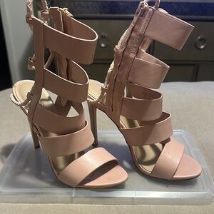 Elegant Pink Strappy Heels